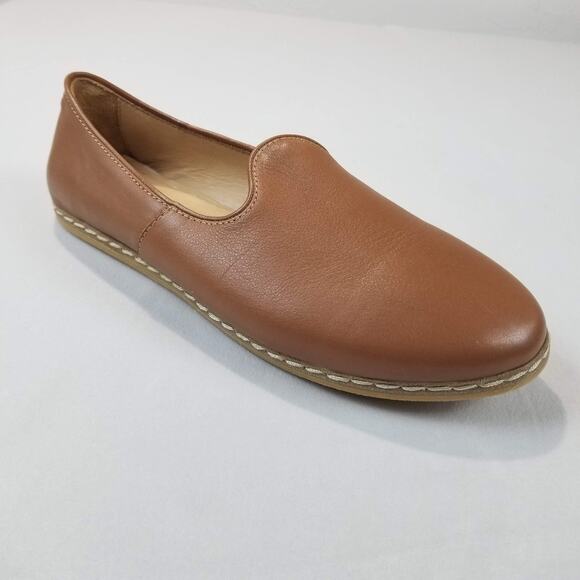 Charix Artisan Leather Slip-On Loafers Mens EU 42 Brown Handmade Istanbul New